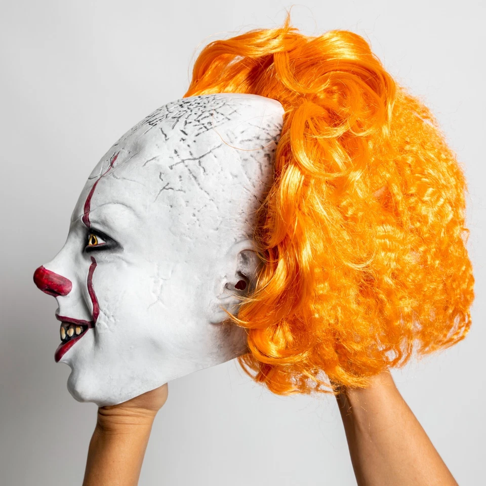 Pennywise Clown Mask Stephen King's IT Halloween Cosplay Full Mask Costume - Image 4 of 4