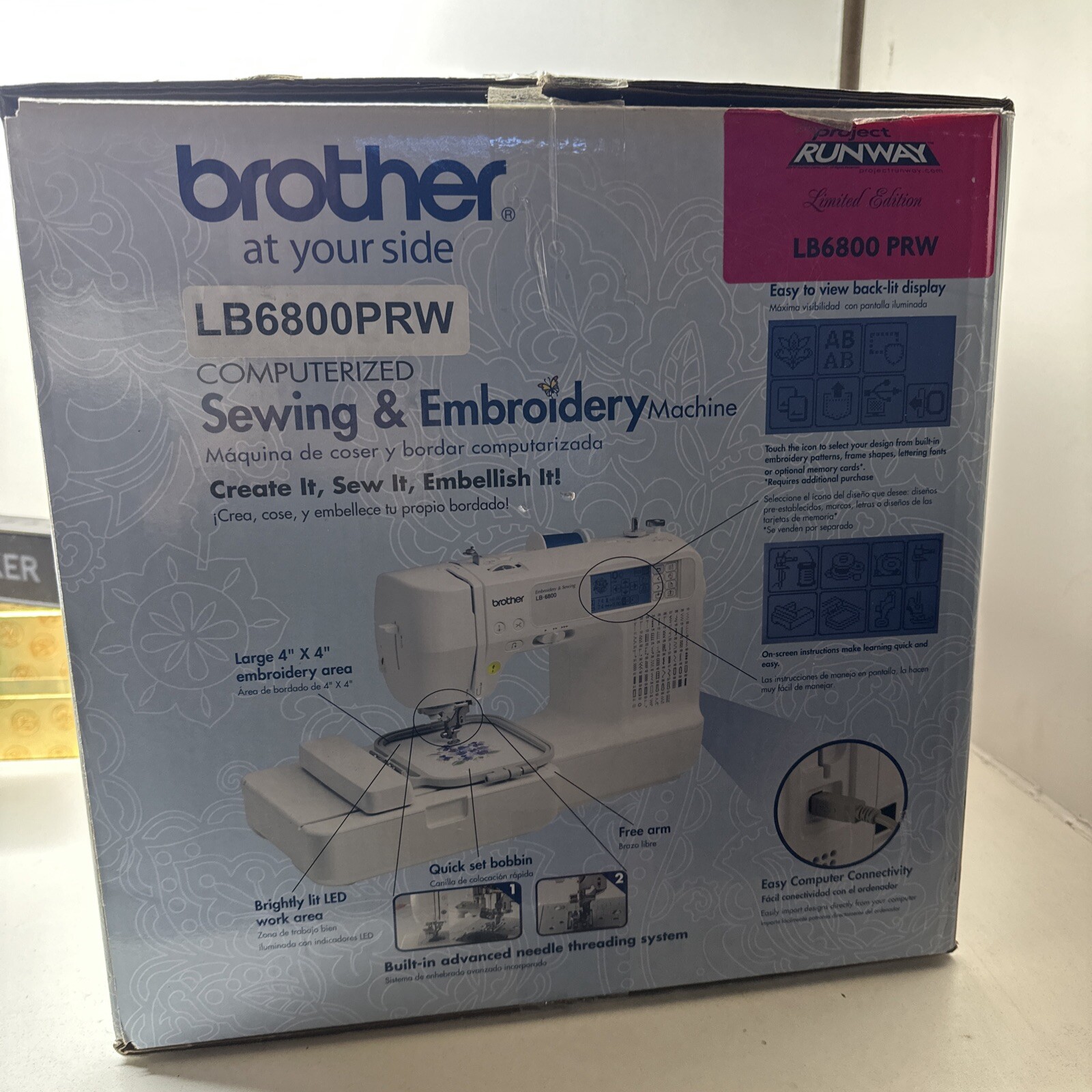 NEW! BROTHER LB 6800 PROJECT RUNAWAY Computerized Sewing & Embroidery