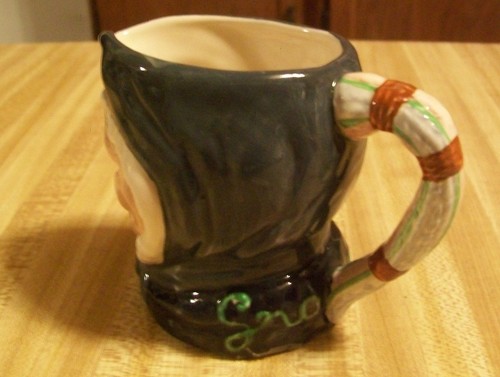 Taza alta de café/té de porcelana de abuela coleccionable Royal Doulton de 3,5 ""; INGLANDIA; verde - Imagen 11 de 12