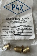 [3 PCs.]SPRAY SYSTEMS CO. #06-0958-20 Full Cone Spray Tips TG 0.3 -S-