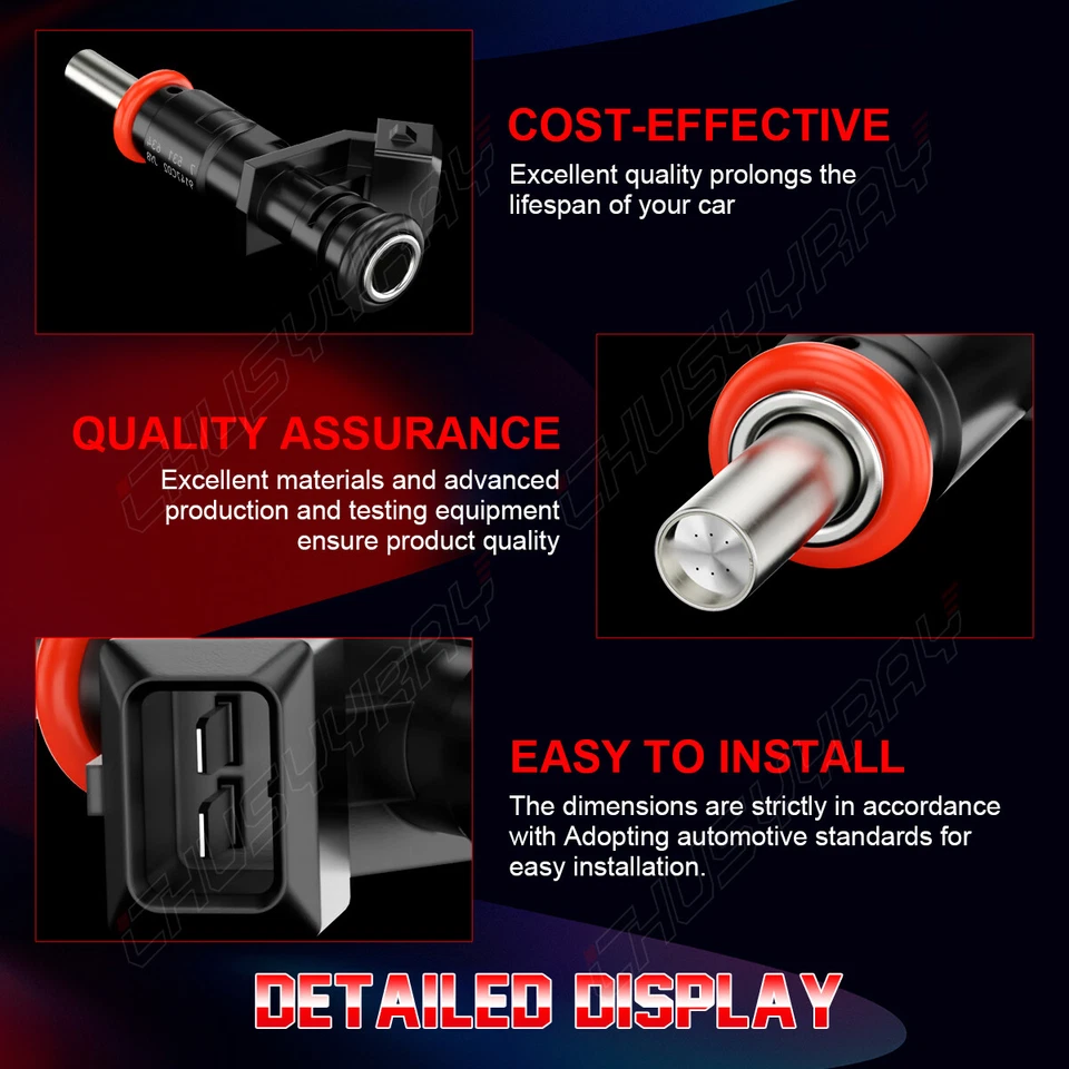 6X Injetores de Combustível 7531634 Nova Atualização Compatível com 2007-2012 BMW 328i 3.0L I6 - Imagem 2 de 4