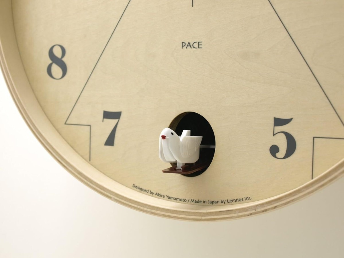 Lemnos PACE Cuckoo Clock Natural/Brown LC11-09 φ12 × D4.7in 1,720g
