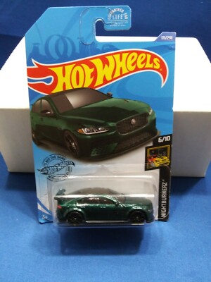 HOT WHEELS JAGUAR XE SV PROJECT 8 NIGHTBURNERZ #6/10 GREEN DIECAST 1:64 SCALE 