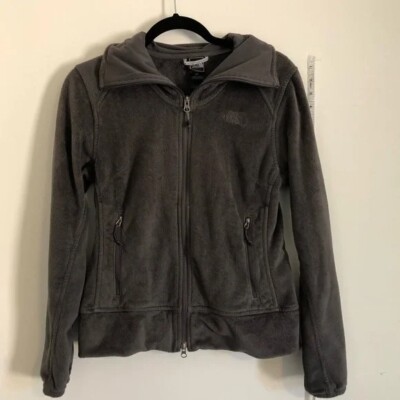 The North Face Fuzzy Full Zip Jacket Gray Women s Size Small Fleece Outdoor Cozy
