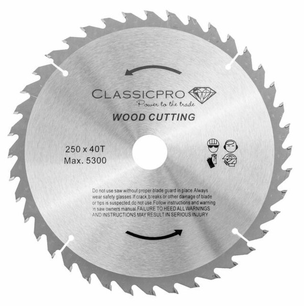 ClassicPro 250mm X 30mm Bore Reducer 40t TCT Circular Saw Blade for Wood UK for sale online eBay