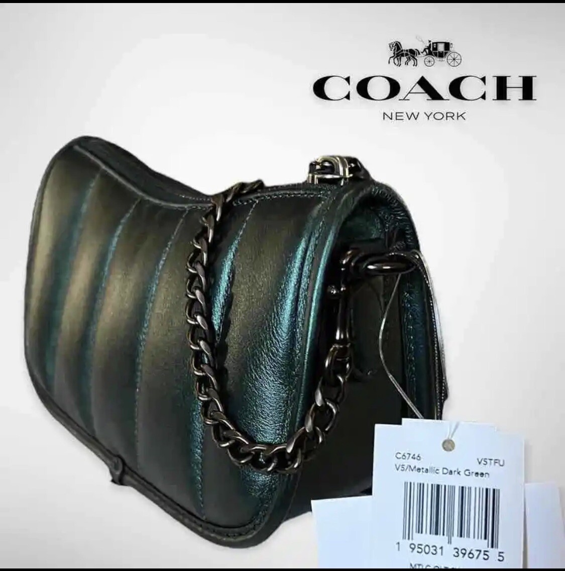 NWT COACH Swinger 20 With Quilting Leather Shoulder Crossbody V5