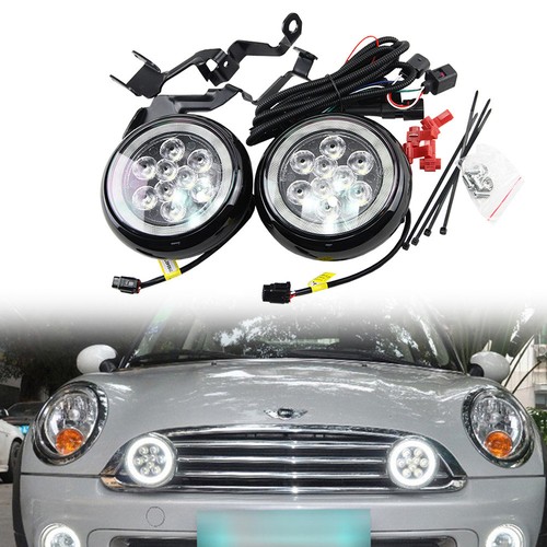 For Mini Cooper R55 R56 R57 R58 R60 LED Halo Rally DRL Driving Lights