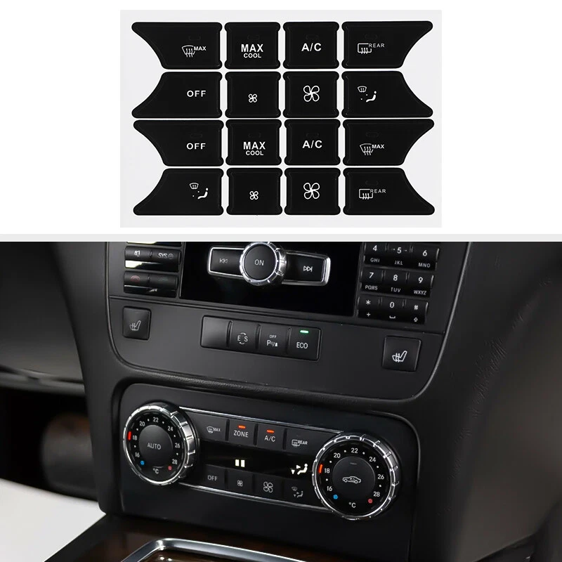 Button Repair Kit Window Switch Sticker For Mercedes Benz A B ML350 E350 2010-14 - Image 4 of 4