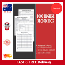 Food Hygiene Record Book: Food Temperature Log Book with Inventory Count | Kitch