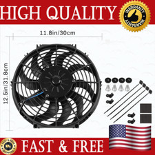 12 Inch 80w Slim Fan Push Pull Universal Electric Radiator Cooling Fan 12v Kits