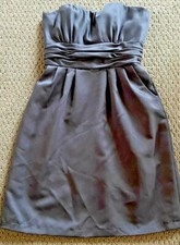 Alfred Angelo Women  s Size 4 7232 Strapless Lined Dress Pockets Charcoal Gray