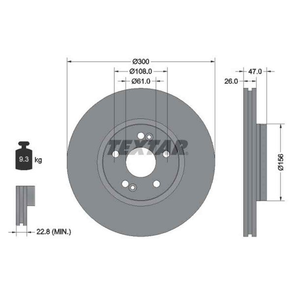 Textar 2X Bremsscheibe 92119003-image