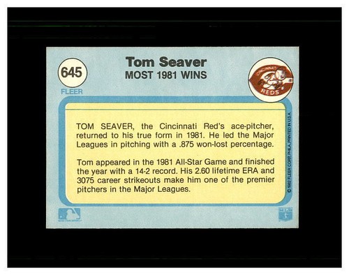 TOM SEAVER YOU PICK SEE SCANS OF EVERY CARD ALL TOM SEAVER CARDS ODD BALL METS - Bild 25 von 183