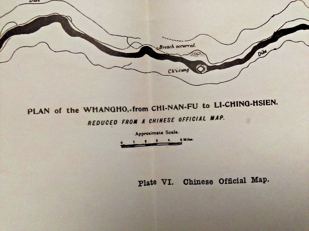 Nyan Lin Mawページ 1915 China Plan Map of Whangho from Chin-Nan-Fu to Li-Ching-Hsien