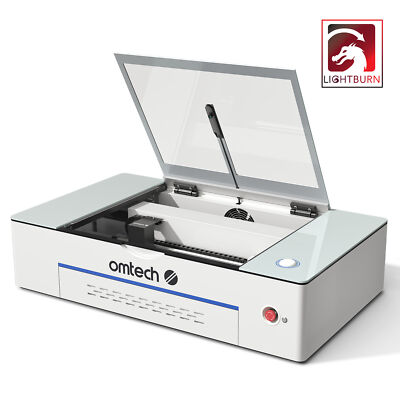 OMTech Polar 50W 12×20 CO2 Laser Cutter Engraver Marker w/2 Rotary Axes - Used