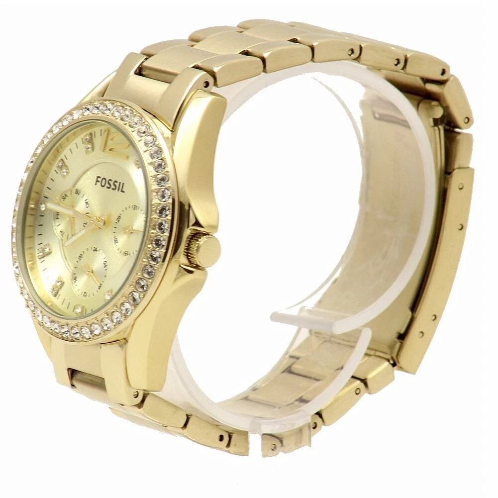 Fossil Women's Riley ES3203 Gold-Tone Swarovski Crystals