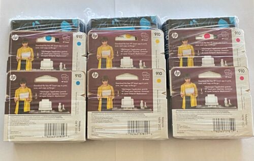 Genuine HP 910 Color Ink Cartridges 3-Pack Cyan Yellow Magenta Exp 2022 - Picture 3 of 3