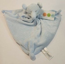 Angel Dear Blue Elephant Lovey Lovie Baby Security Blanket Plush Knotted NEW