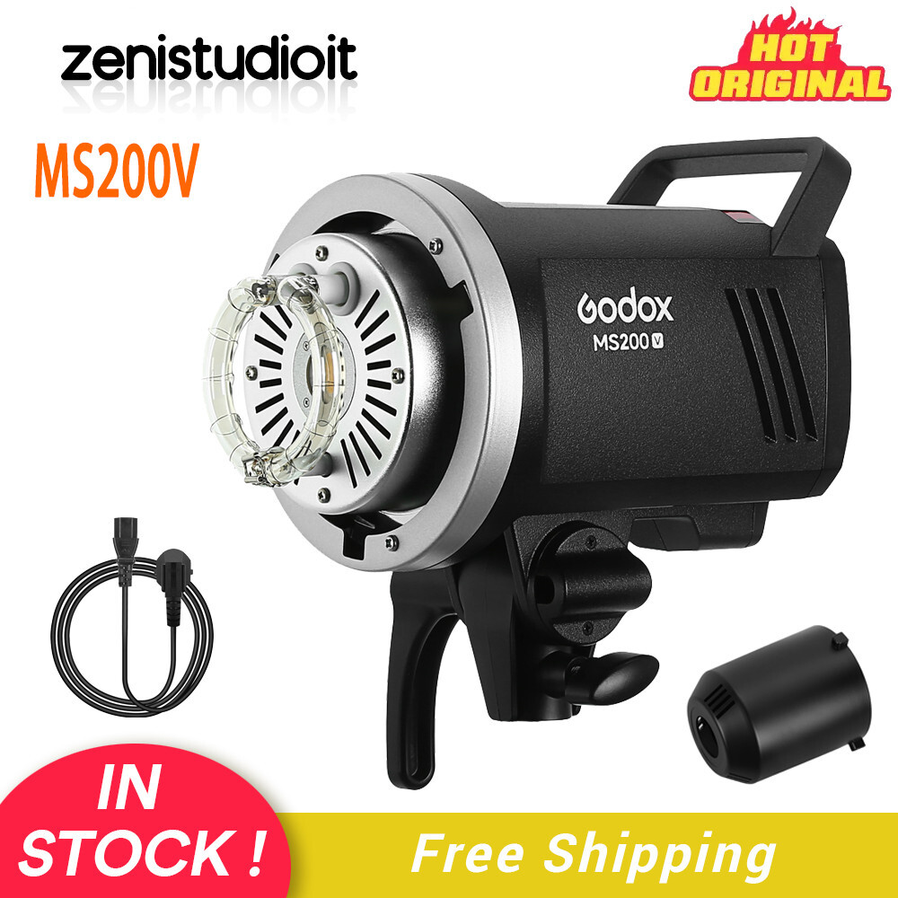 US Godox MS200V 200W Studio Flash Light Strobe Monolight With LED Modeling  Lamp