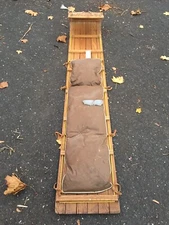 Vintage Gladding Wood Toboggan 6’11” (83”) With Pad LOCAL PICKUP ONLY NJ 08690