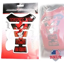 3D Tank Pad Fuel Prodector Devil Decal Sticker Gas Protect Fit For Motorcycle