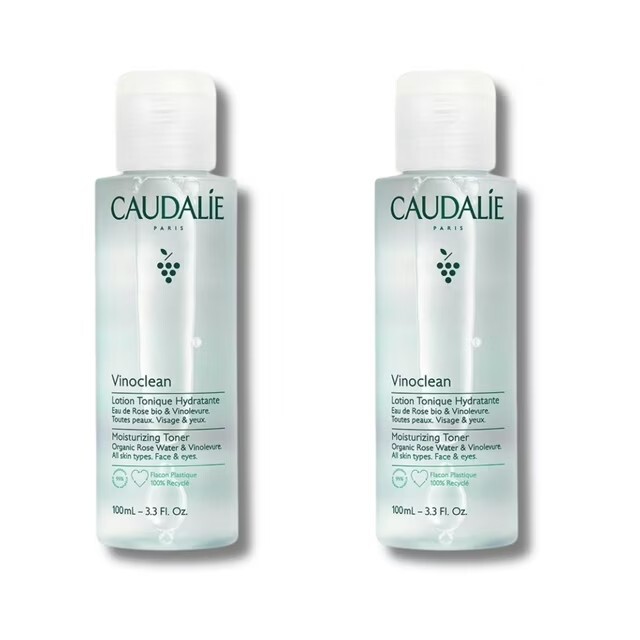 2 Packs Caudalie Vinoclean Rose Water Moisturizing Toner 100ml
