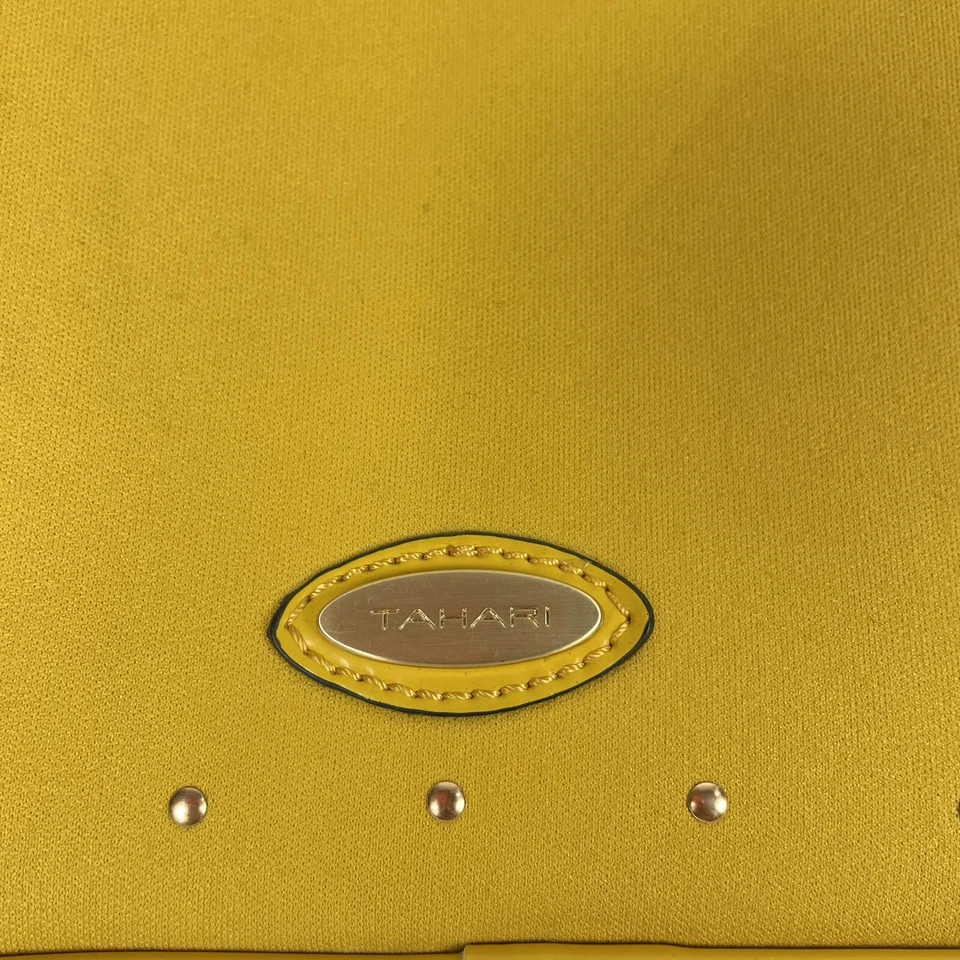 Tahari Zippered Tablet Case In Yellow With Gold Hardware                         - Image 3 of 4