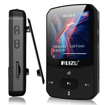RUIZU X52 MP3 Player Bluetooth Portable Clip Sports Music Walkman Mini MP4 Video