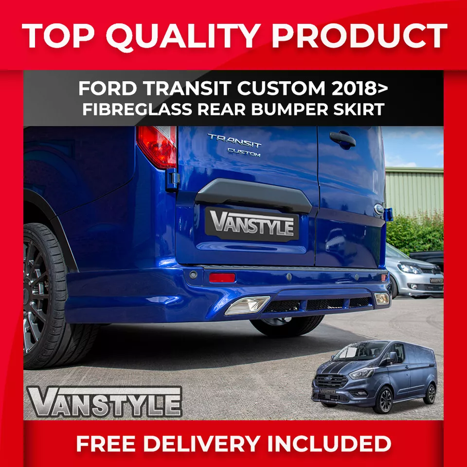 FORD TRANSIT CUSTOM 18-23 REAR BUMPER SKIRT SPOILER VALANCE SPLITTER DIFFUSER