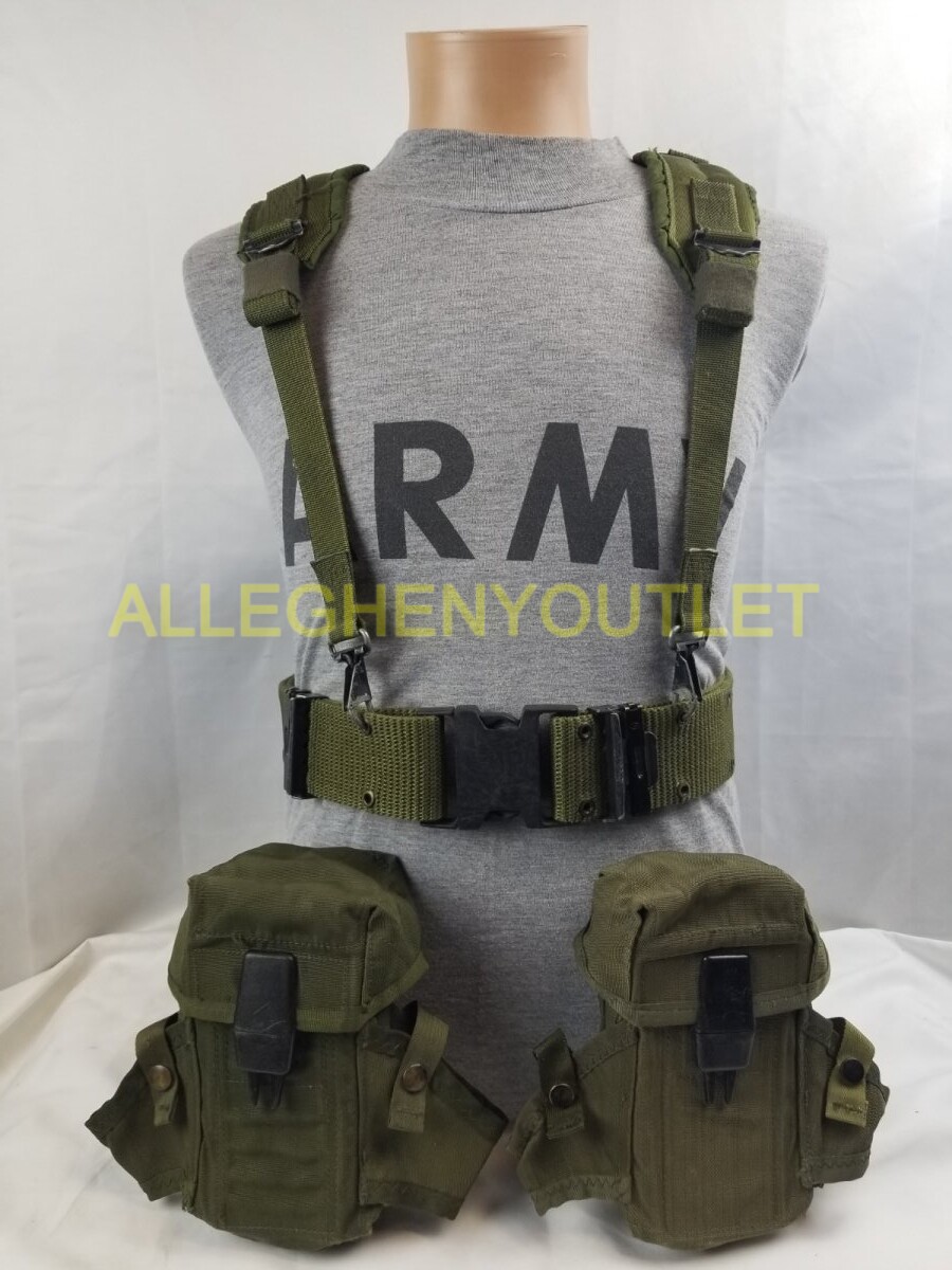 Us Army Alice Pack US Military LBE LARGE PISTOL BELT 1 QT Canteen Pouch ...