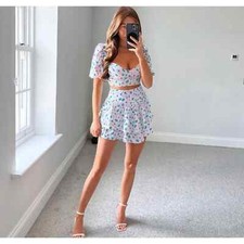 Zara FLORAL PRINT CORSET TOP 7385/037