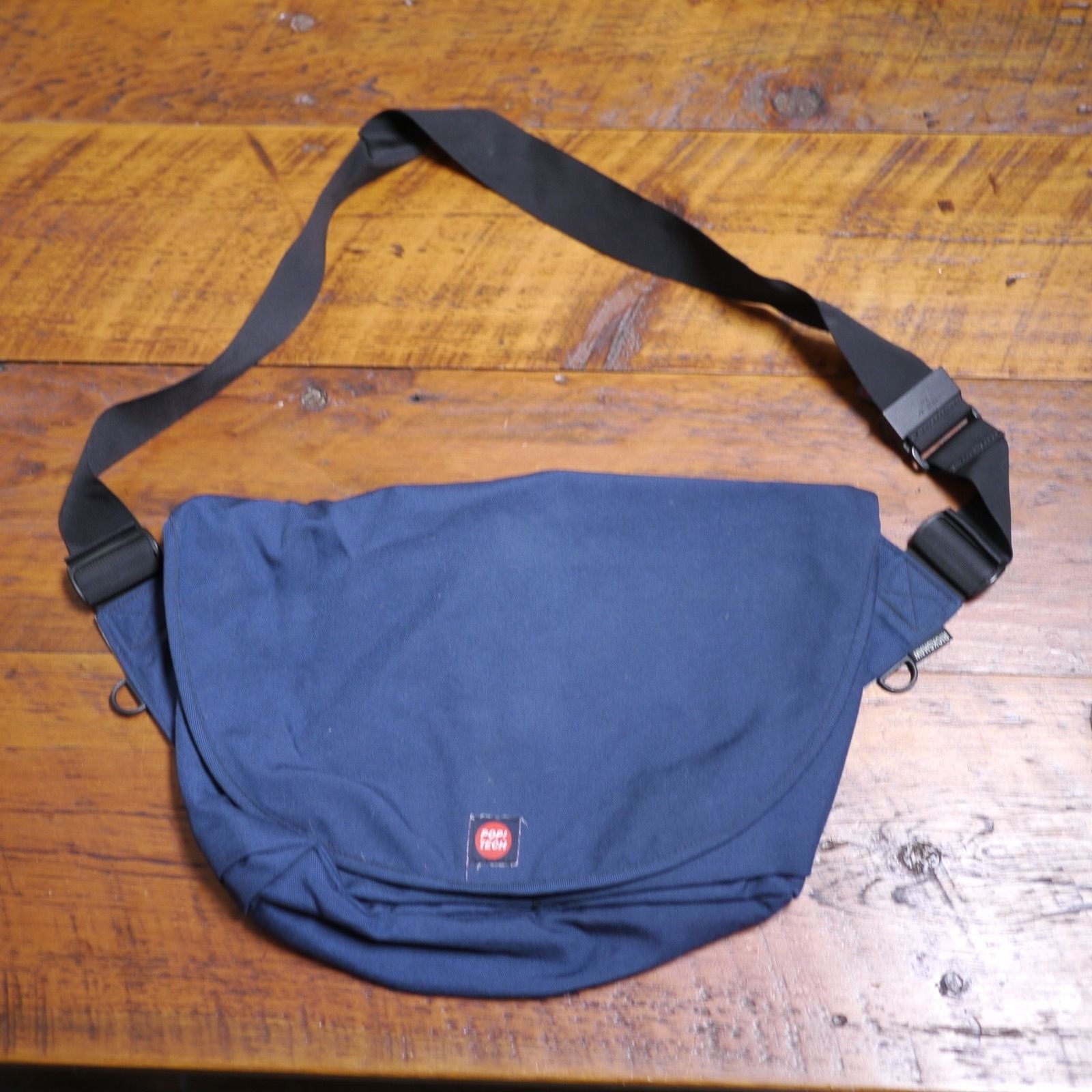 Genuine POPTECH Rickshaw Zero Messenger San Francisco Blue Nylon Shoulder Bag