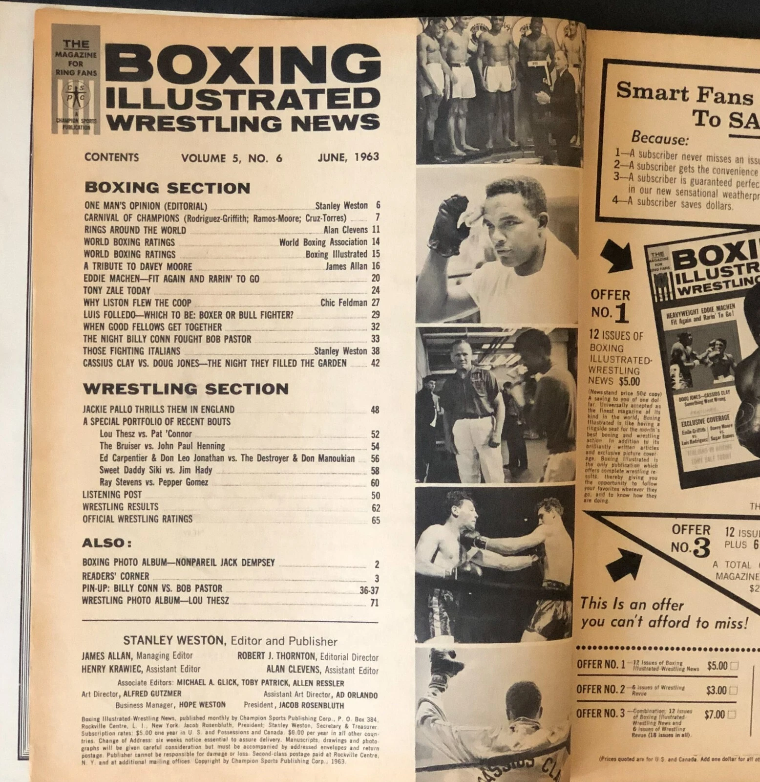 1963年 ボクシング イラスト マガジン エディ マチェン カーニバル オブ チャンピオンズ ヴィンテージ - 画像2/9