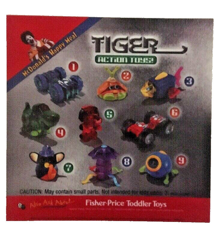 Vintage McDonald's 2001 Tiger Action Happy Meal Toys Vintage McDonald's 2001 Tiger Action Happy Meal Toys