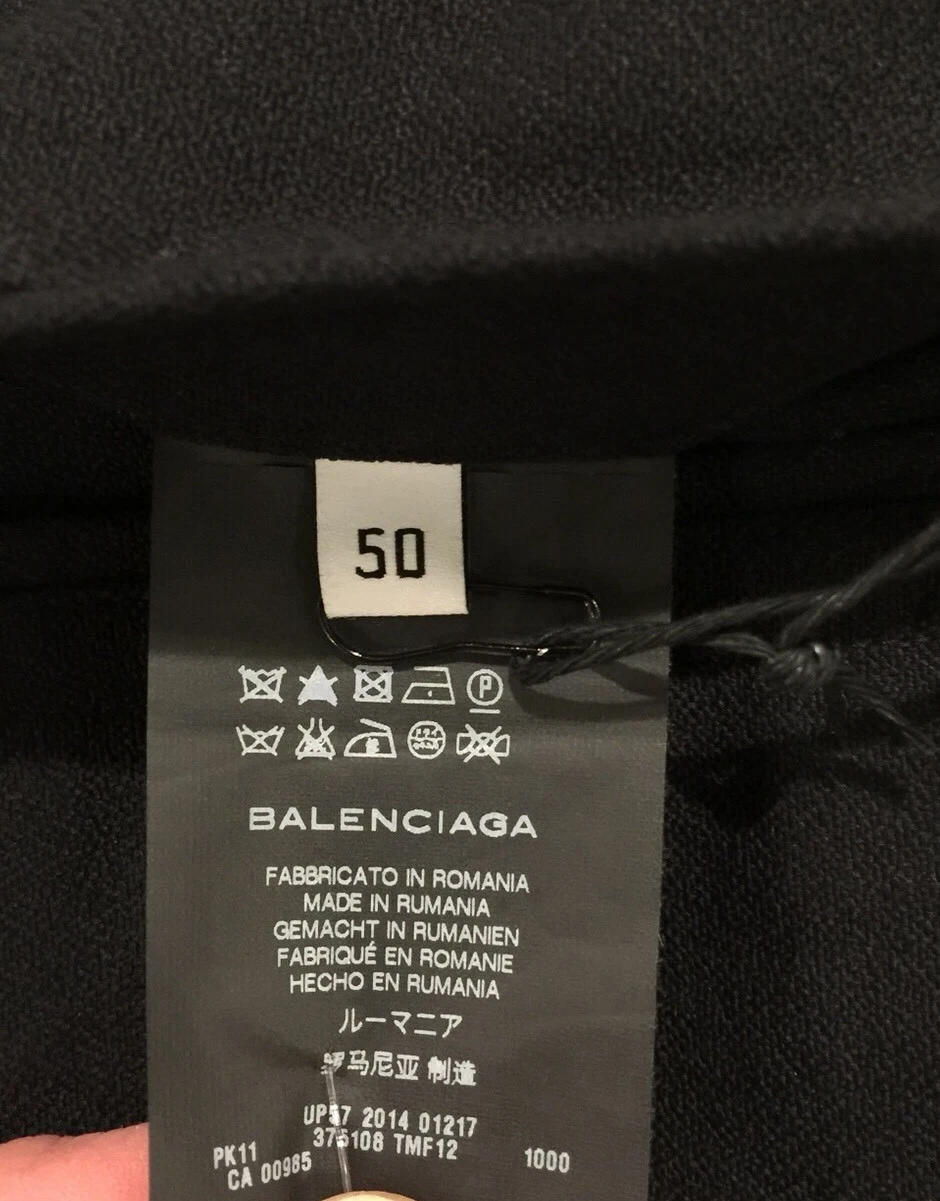 Parka con cappuccio oversize Balenciaga Paris nuovo con etichette cotone nero 50 grandi $1715