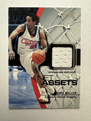 2003-04 Fleer EX Andre Miller Net Assets Game Worn Jersey Denver Nuggets 