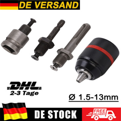 4x Metal Schnellspann Bohrfutter für Bohrmaschine Ø1.5-13mm SDS Plus Adapter