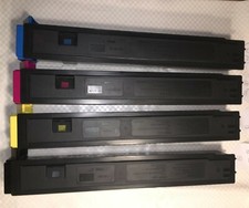 Produktbild - 4x Toner CMKY FS C8026 TK810C (510g) TK810M (360g)  TK810Y (325g) TK810K (170g)