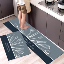 Non-Slip Kitchen Mat Long Rugs Crystal Velvet Carpet for Living Room Absorbent F