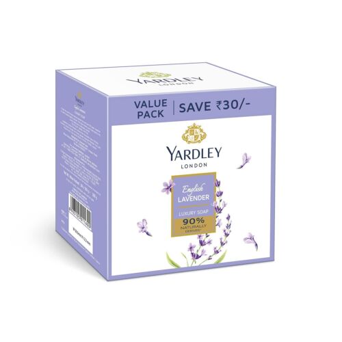 Yardley Pack Of 3 London English Lavender Luxury Soap 100g - Picture 1 of 6
