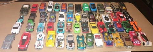 Hot Wheels Large Lot - 56 Loose Vehicle Replicas (Lot of 56) Vintage & Modern