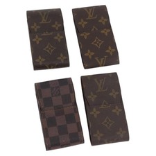LOUIS VUITTON Monogram Damier Ebene Etui Cigarette Case 4 Set LV Auth BA13268