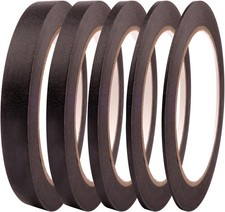 5 Rolls Pinstripe Tape - Masking Tape 1/16", 1/8", 1/4", 1/2", 3/4" - Thin