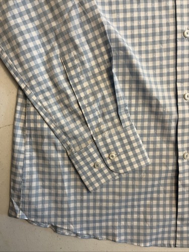 Hugo Boss Men’s Long Sleeve Button Down Shirt Blue & White Slim Fit L 42 X 16.5 - Picture 5 of 12