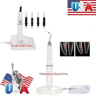 Dental Endo Cordless Gutta Percha Obturation System Heated Pen + Gum Cutter fo