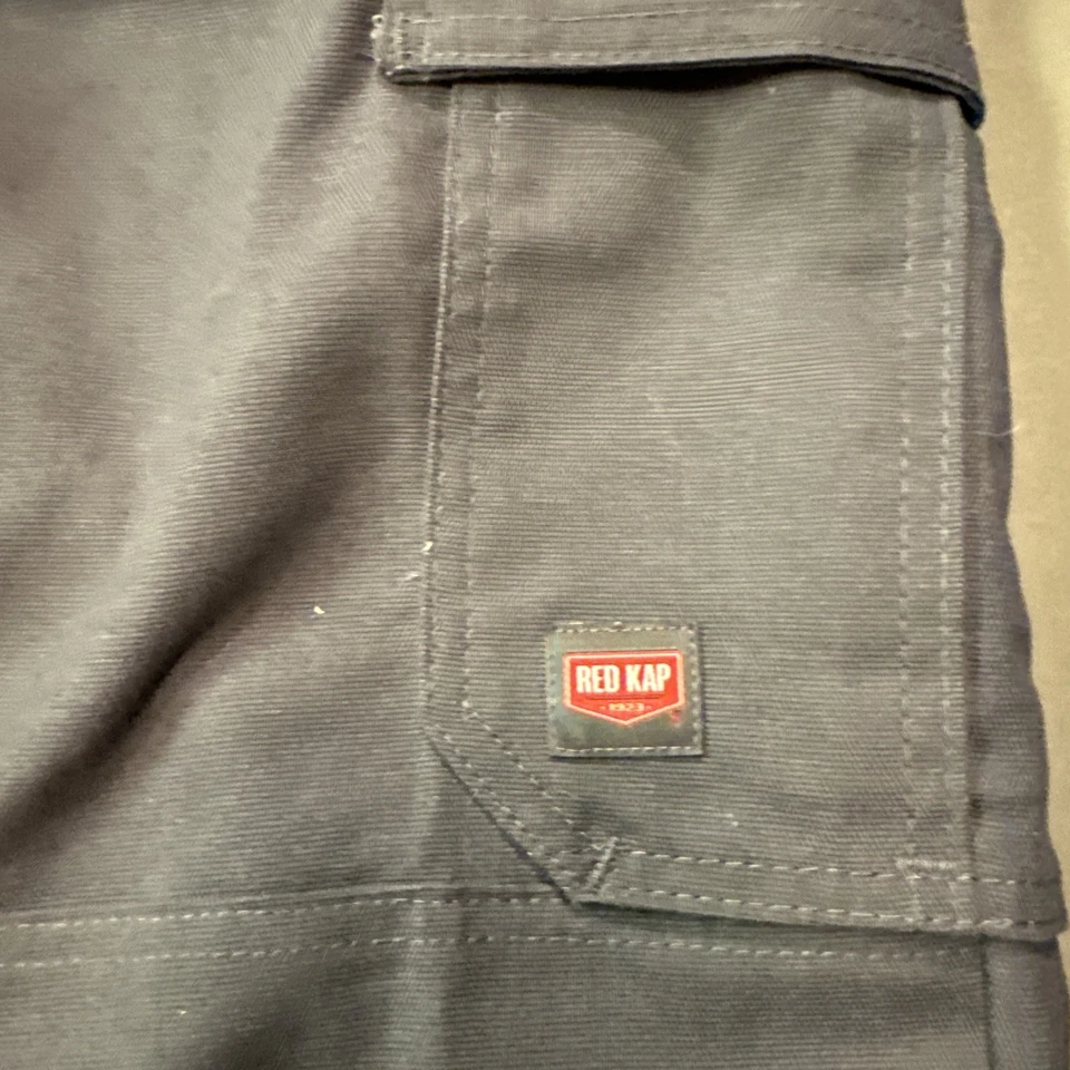 Red Kap Men's Work Pants 34 x 37 Double Knee Mechanic Heavy Duty Pants - Image 2 of 4