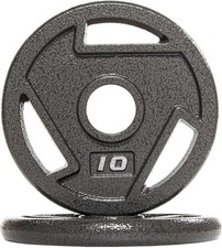 2" Cast Iron Weight Pairs (2.5-45lb) - Gray Rust Proof Coating, 3-Grip Holes