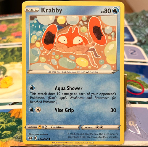 Krabby 042/202 Common Sword & Shield Pokemon Near Mint