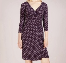 Lauren Ralph Lauren Faux Wrap DRESS-4-Ruched-V Neck Flattering-Classy Workwear