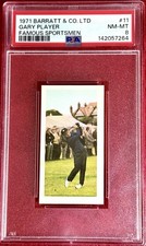 GARY PLAYER The Masters Golf USGA HOFer Golfer 1971 BARRATT PSA 8 ROOKIE card RC